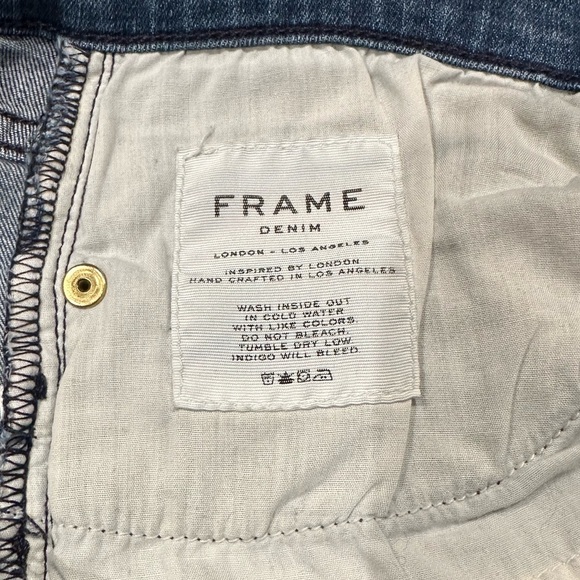Frame Denim Le Skinny de Jeanne midrise skinny jeans size 28 in blue (Hayes) - Picture 4 of 6